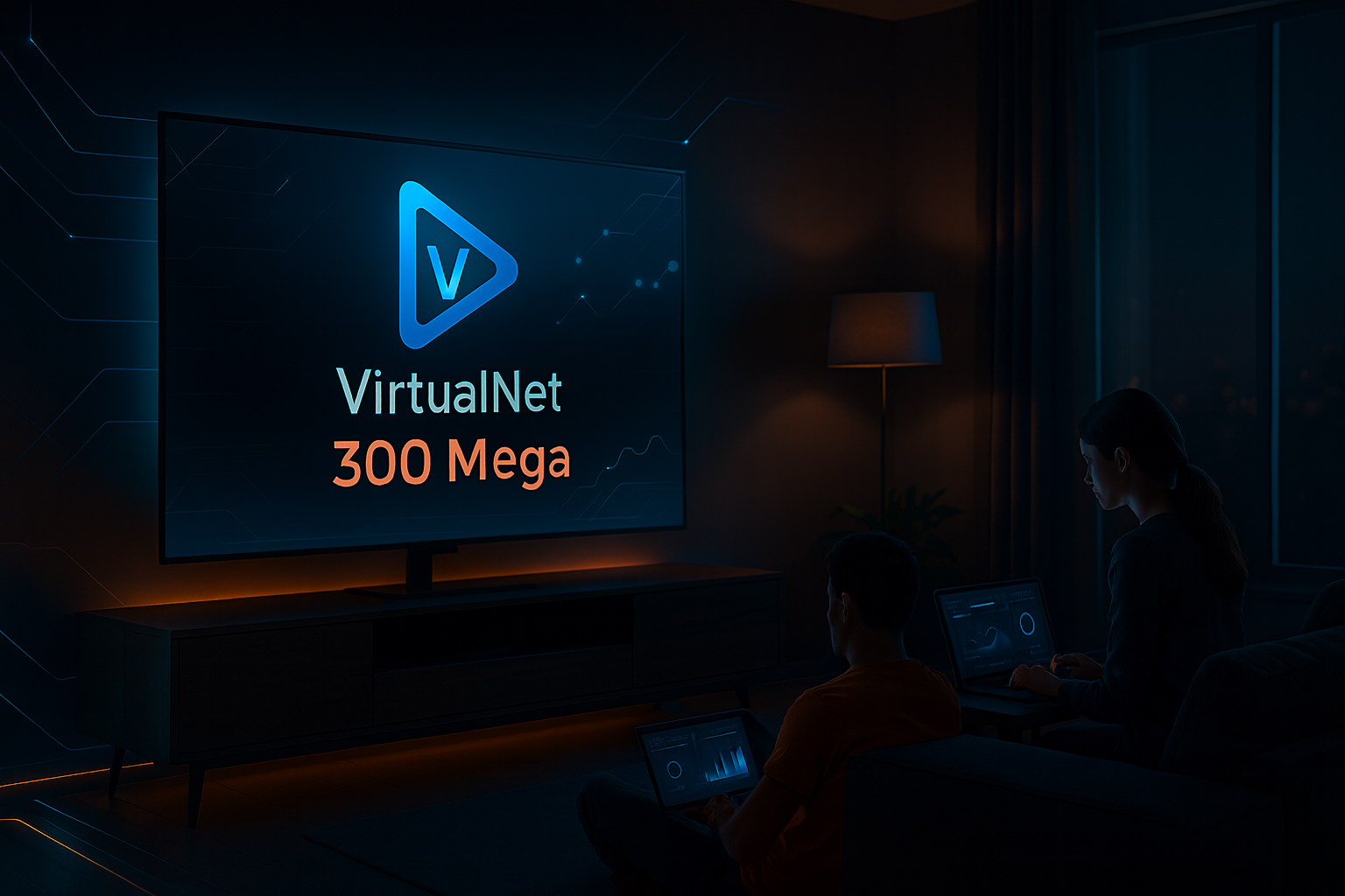 Família conectada com ultra velocidade VirtualNet